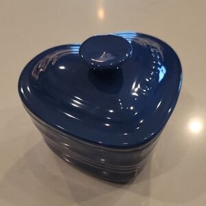 Le Creuset Rare Retired Cobalt/ Dark Blue Heart Ramekin